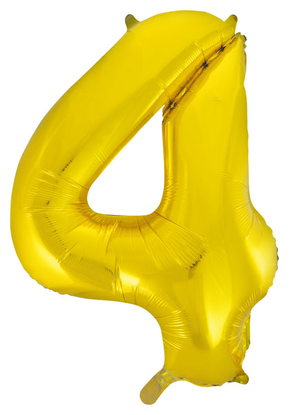 Giant Gold 86cm Helium Balloon Numbers