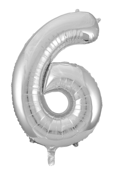 Giant Silver 86cm Helium Balloon Numbers