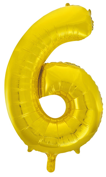 Giant Gold 86cm Helium Balloon Numbers