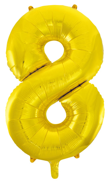 Giant Gold 86cm Helium Balloon Numbers