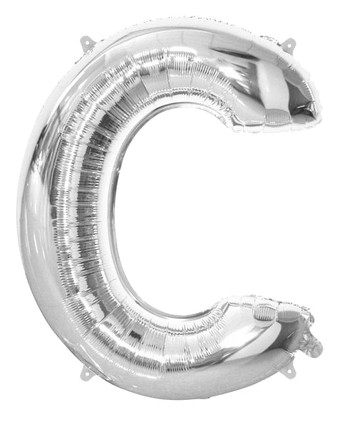 Giant Silver 86cm Helium Balloon Numbers