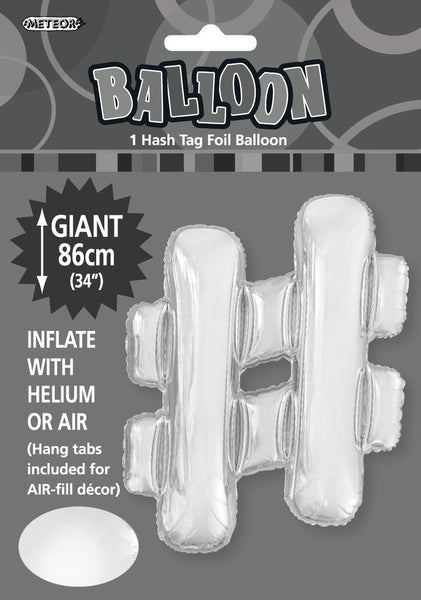 Giant Silver 86cm Helium Balloon Numbers