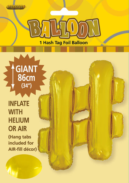 Giant Gold 86cm Helium Balloon Numbers