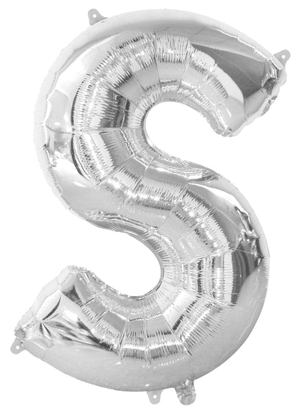 Giant Silver 86cm Helium Balloon Numbers