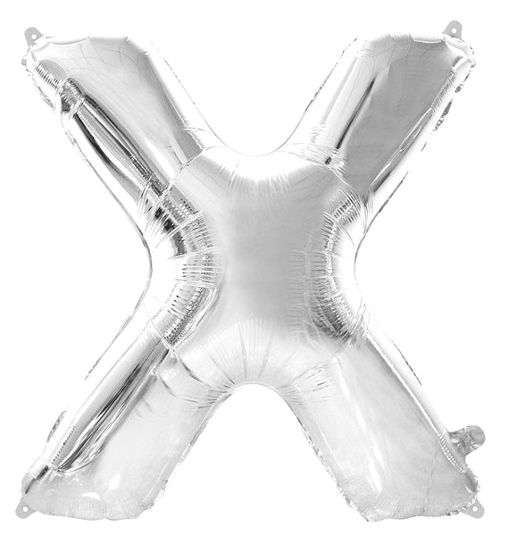 Giant Silver 86cm Helium Balloon Numbers